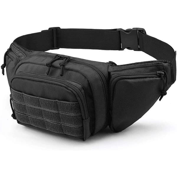 Taktisk Midjeväska för Utomhusbruk 800D Oxford-Nylon Svart