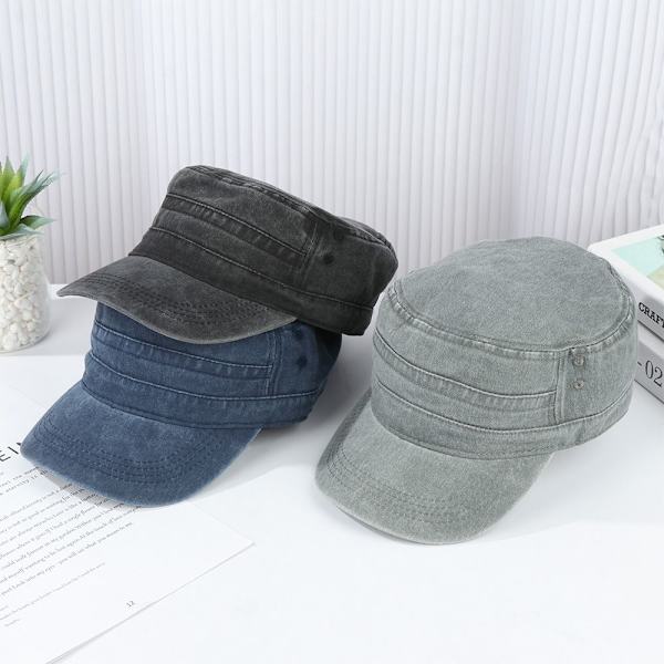 Män Kvinnor Kamouflage Arméhatt Camo Militär Kadett Combat Cap navy blue