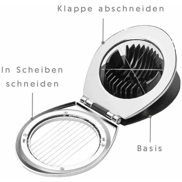 Äggskärare i rostfritt stål, äggskärare, äggskärare (diskmaskinsäker)
