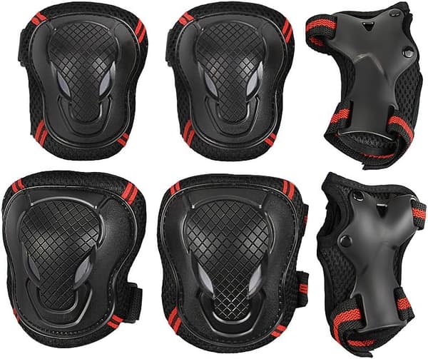 Inline Skyddsset 6st Sportskydd Armbågsskydd Knäskydd