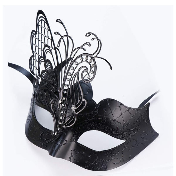 Olika Fjärilsformade Rhinestone Metall Venetianska Masker för Kvinnor