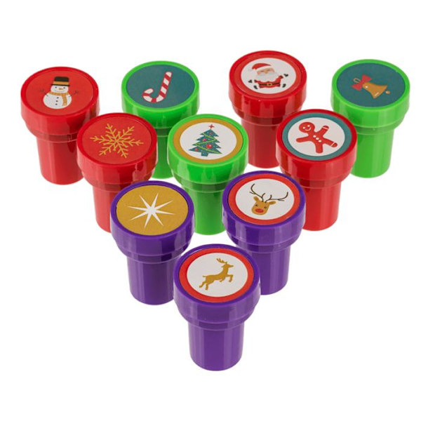 10-delar - Mini Stämpelset Jul - Rita & Måla - Julmotiv