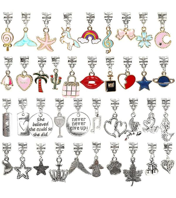 127st Charm Pärlor Armband Smycken Gör Hantverk Kit