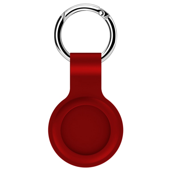 Apple AirTags Case Cover Tracker Bil Silikon Nyckelring Nyckelring Red