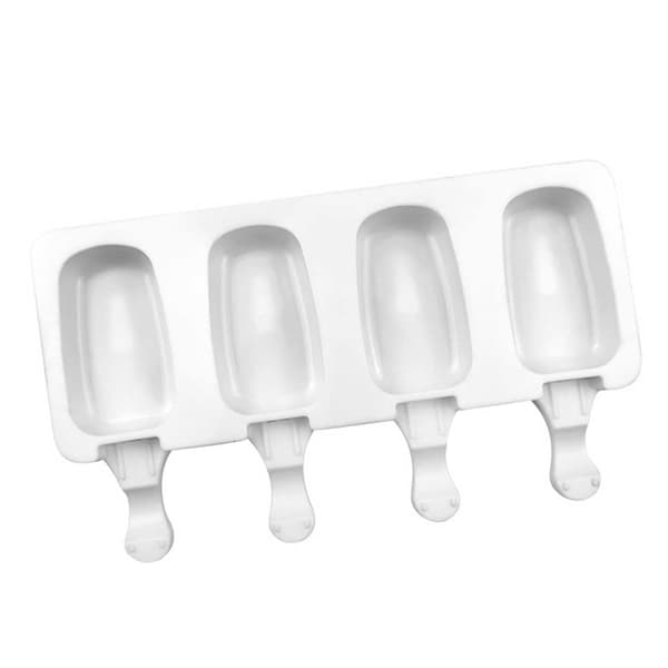 4-pack Glassform Silikon - Gör Glasspinnar Bakverk Hemma Vit white