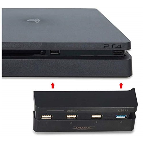 för Ps4 Slim Super Cooling Fan Cooler + för Ps4 Slim USB Hub ( USB 3.1 USB 2.0 ) för Sony för Playstation 4 Slim