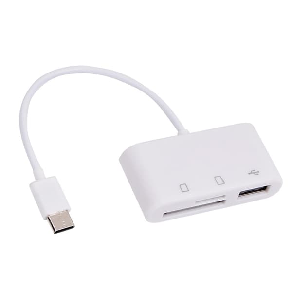 USB-C 3-i-1 Hub-konverterare Typ C-adapter SD-kortläsare för Mac Micro