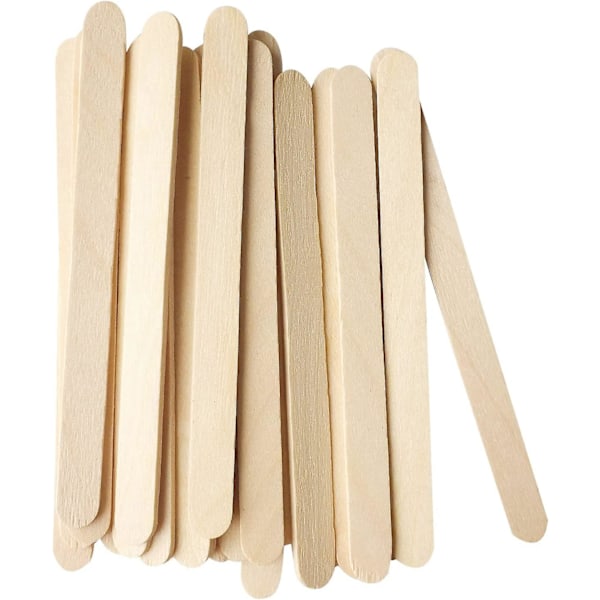200 Popsicle Sticks Naturliga Hantverkspinnar Gör-det-själv-träpinnar Livsmedelsklass Lämplig för Hemlagad Glass (ca 11,4 cm)