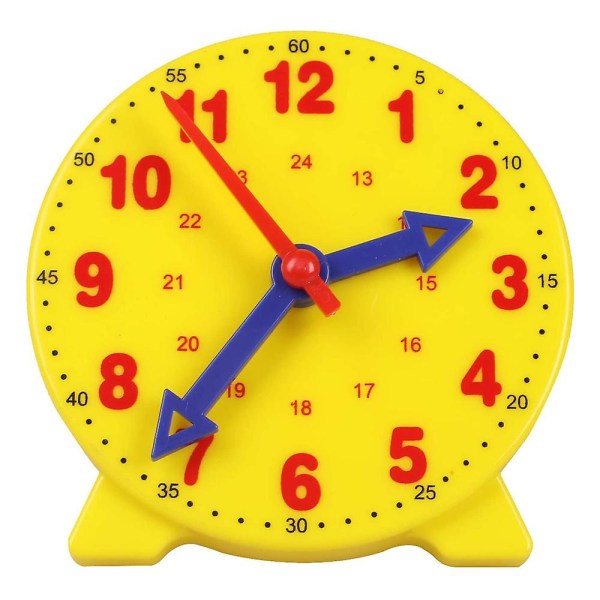 Cm Wealth Learning Clock för barn, Student Learning Clocks Undervisningstid 12/24 timmar Utrustad klocka 4+år Gul