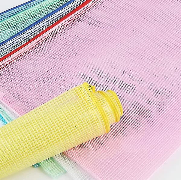 A3 Dokumentficka, 10 st A3-filfickor med blixtlås, nätplast med mesh