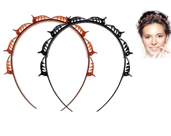 2 st hårklämmor - pannband bobby pins - hårklämmor med clips