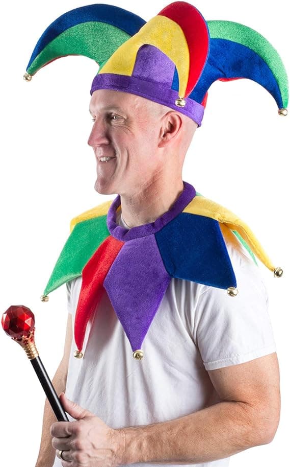Jesterdräkt - Hatt - Jester Clown Kostym - Kungens Narr