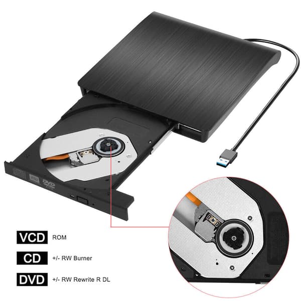 Extern DVD-enhet USB 3.0 CD DVD-RW-brännare för PC Laptop