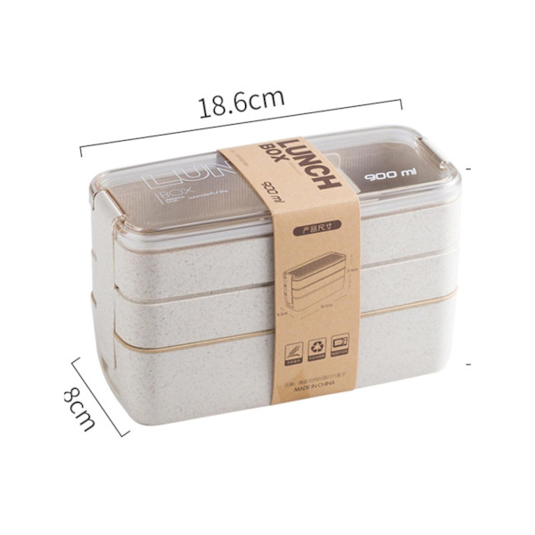 Lunchlåda - 3 våningar -  - 900 ml