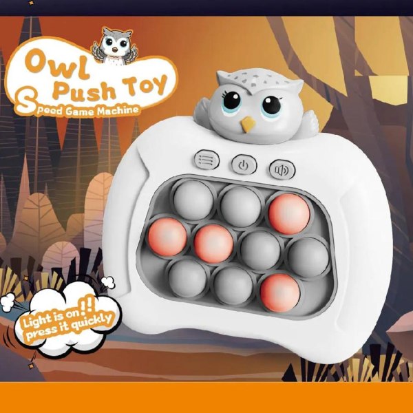 Pop It Spelmaskin Söt Tecknad Dinosaur Astronaut Uggla Förälder-barn gray astronaut onesize