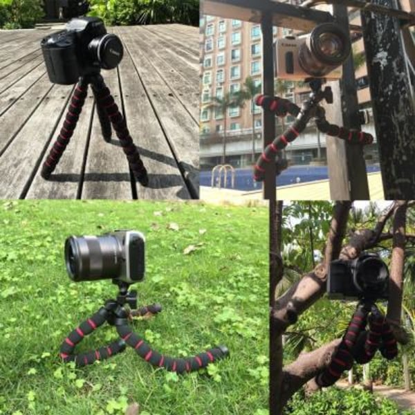 Bläckfisk Selfie Grip Stativ med 360° rotation för Canon Nikon