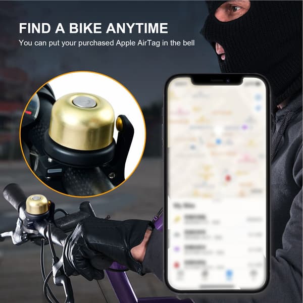 Cykelringklocka med AirTag-hållare
