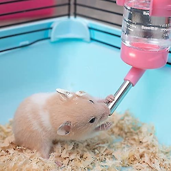 Dricksflaska Plast Vattendispenserflaska För Kanin Hamster Smådjur Gul