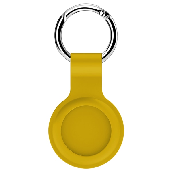 Apple AirTags Case Cover Tracker Bil Silikon Nyckelring Nyckelring Yellow