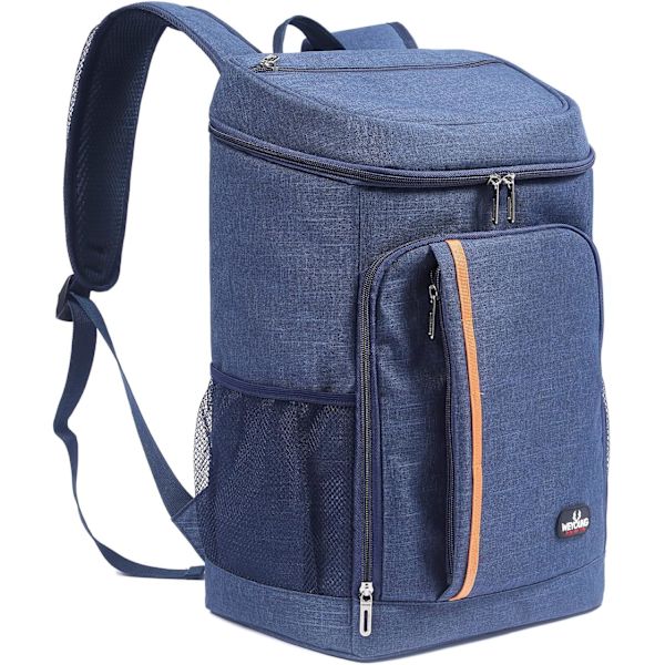 28L kylryggsäck, kylare ryggsäck Thermal väska Matbärare Stor mjuk ryggsäck för strand/picknick/BBQ/camping/fest Navy blue