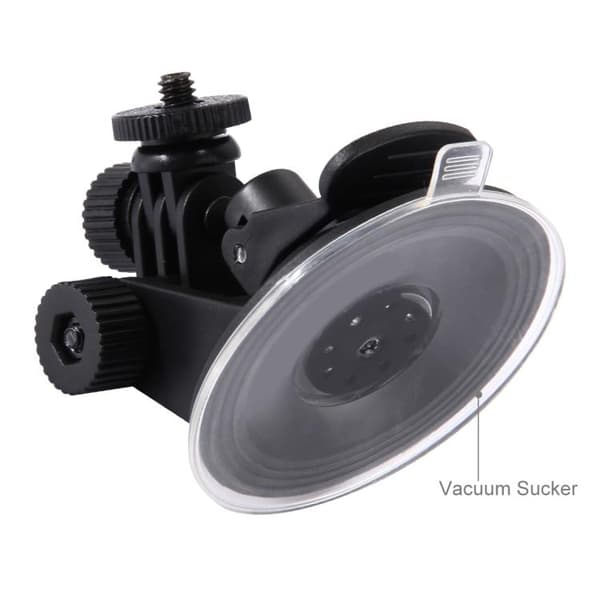 PULUZ Bilfäste med Sugkopp, Adapter och Väska, Svart