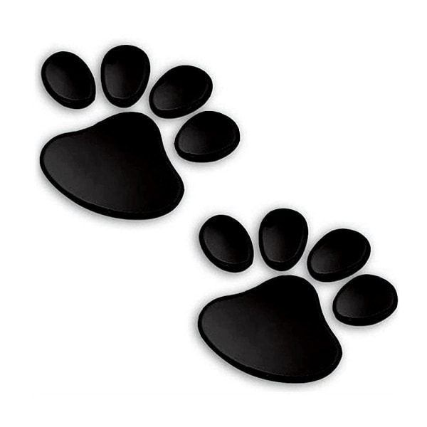 Bildekor stickers tassar hund 3D - Flera färger black