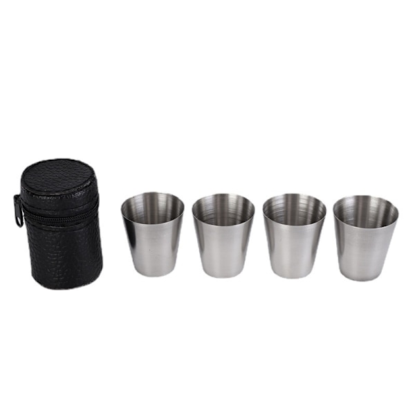 Rostfritt stålset, Bartending Cup, Shotglas Bärbart vinglas Betterlifefg