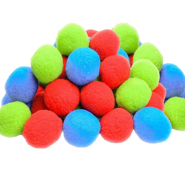 Återanvändbara vattenbollar, bomullsbollar för vattenkrig utomhus, absorberande studsmatteleksaker för vatten 60pcs ball