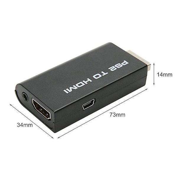 Hdv-g300 PS2 till HDMI 480i/480p/576i Audio Video Omvandlare Adapter för PSX PS4