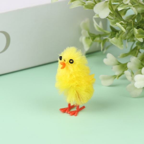 60:a Mini Påsk Kycklingar Gul påskdekoration leksak