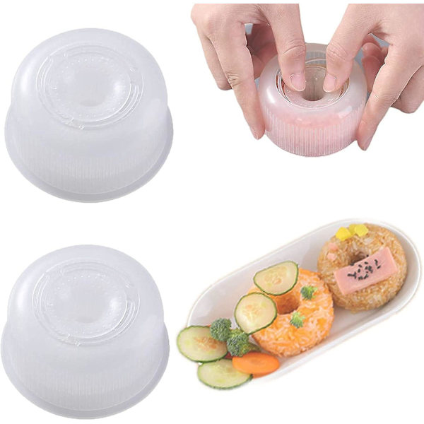 2 st Sushi Maker Onigiri Form, Icke-klibbig Donut Maker Form