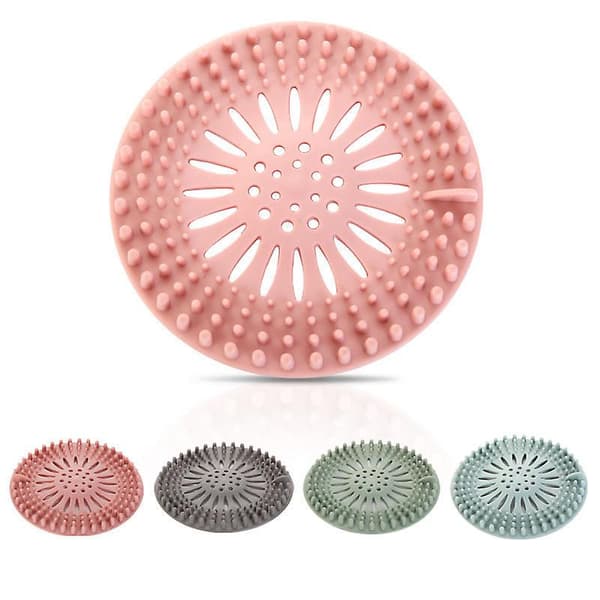 4-pack gummi hårfångare avlopp, dusch avloppsskydd Silikon håravloppsskydd filter