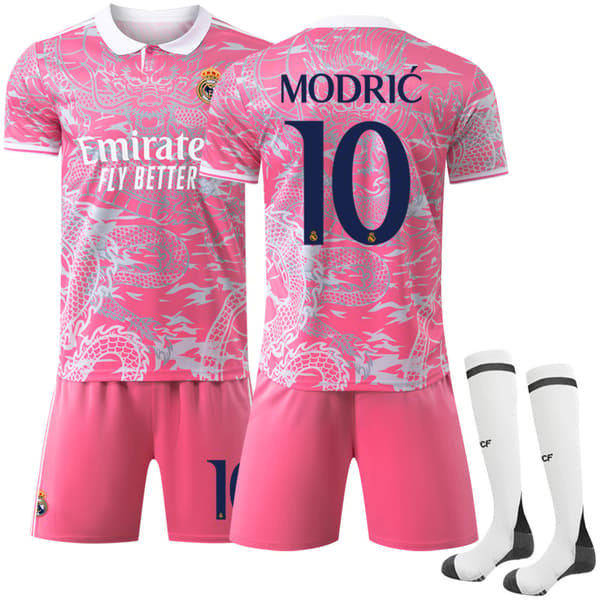 2425 Real Madrid Compatible Kids Football Jersey Training Kit Team Uniform Set 10 Modric 24