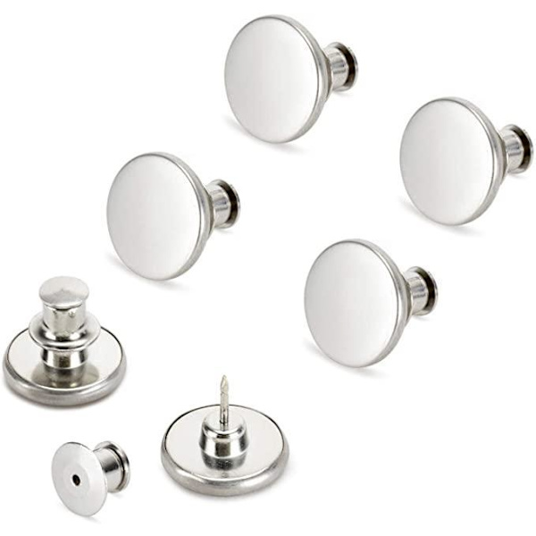 Syfria byxknappar - Justerbar Storlek - Vit 4-pack