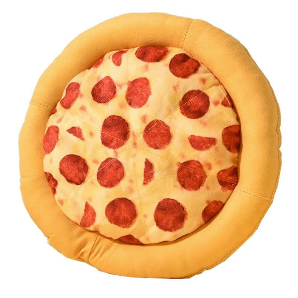 Hundens luktleksak i pizzoform, stark, tålig mot bett och tuggning, interaktiv träningsleksak med ljud
