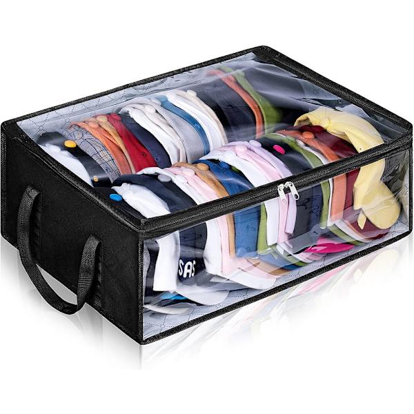 Hattförvaring för baseballkepsar Organizer Black