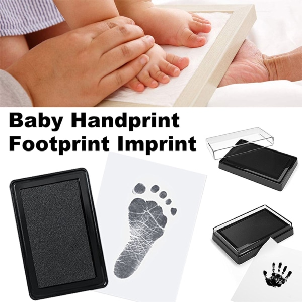 Baby Handavtryck Fotavtryck Imprint Kit Baby Souvenir Gjutning Nyfödd Fotavtryck Bläckdyna