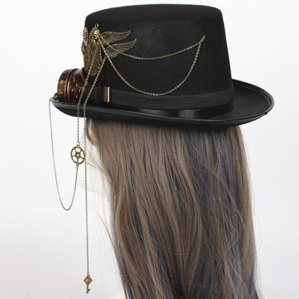 Steampunk Topphatt Växel Gothic Glasögon Retro Tung Industrihatt H