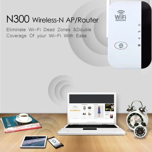 300 Mbps Trådlös WiFi-Repeater Fjärrkontroll Wifi-Extender