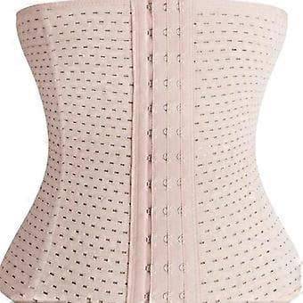 Andningsbart midje- och magkorsettbälte Body Shaper Trainer (Hudfärg) S