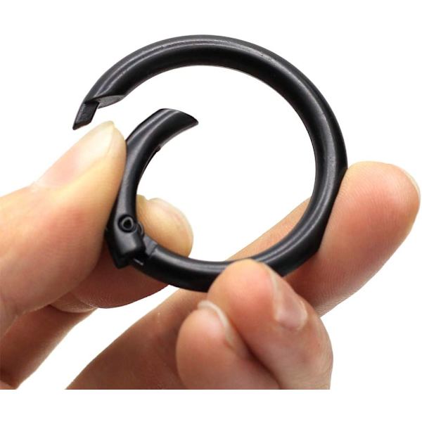 Runda karbinhakar / öppningsbara ringar 15-pack