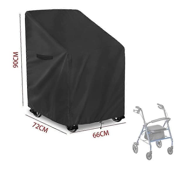 Waterproof Rollator Cover, Windproof and Sunproof Outdoor Protection with Reflective Strips, Compatible with Most Rollators and Seats