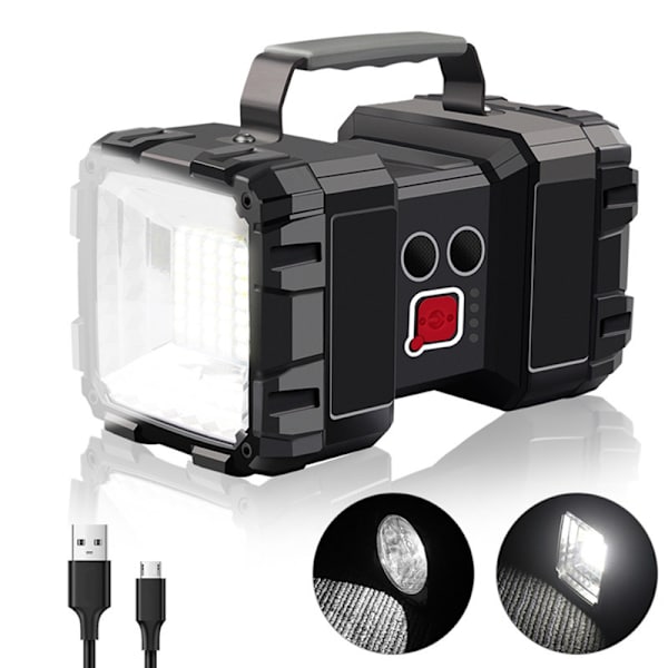 Uppladdningsbar LED-ficklampa 10000mAh 1200lm Vattentät