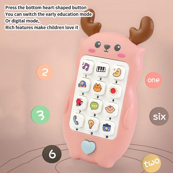Baby Phone Toy Sovleksaker Med er Simulation Phone Kids Infa Yellow