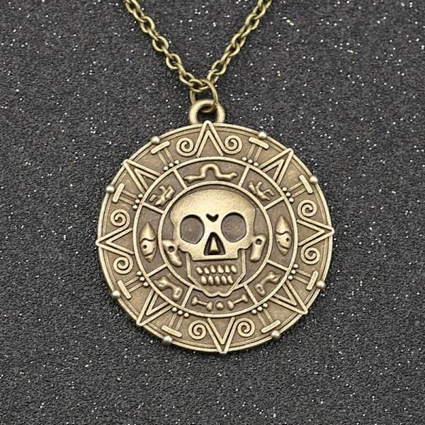 Jack Sparrow Pirates of the Caribbean Aztek Mynt Halsband