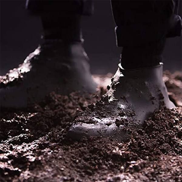 Vattentäta silikon-skoöverdrag Regnskoöverdrag Gummiskor S Black