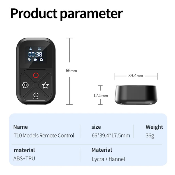Kompatibel med GoPro Hero 11 Bluetooth Kamerakontroll
