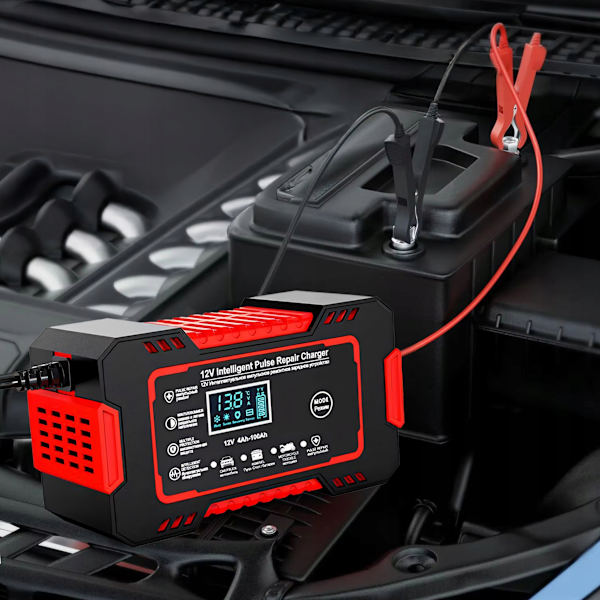 Automatic Car Battery Charger 12V 6A With Repair Function And Lcd Screen