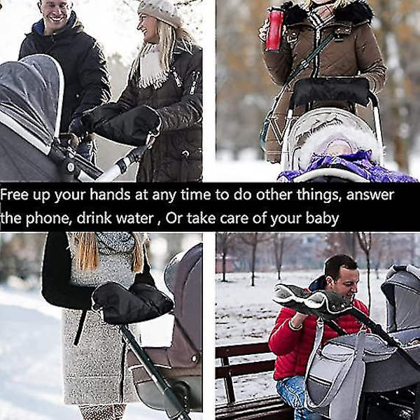 Barnvagnshandmuff Vinter Extra Tjocka Sittvagnshandskar