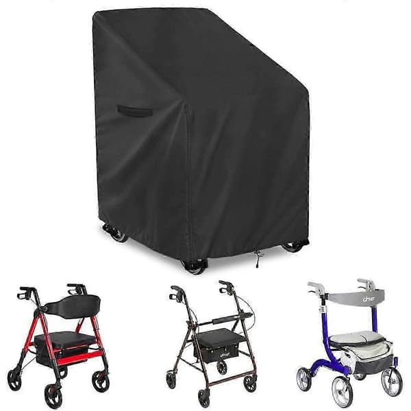 Waterproof Rollator Cover, Windproof and Sunproof Outdoor Protection with Reflective Strips, Compatible with Most Rollators and Seats
